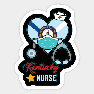 Kentucky Nurse  - Love RN LPN CNA State Nursing Gift Sticker